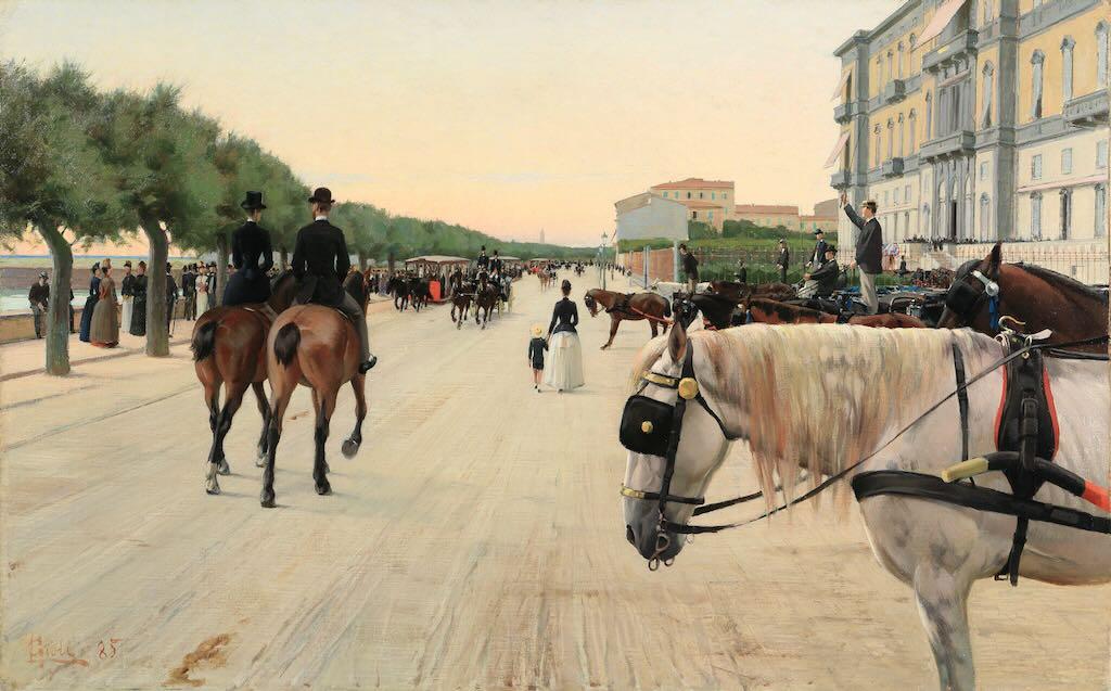 Gioli-Luigi_Via-del-passeggio-a-Livorno-Hotel-Palazzo1885-olio-su-tela-cm.-505-x-805